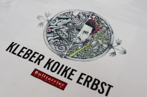 画像3: BULL TERRIER クレベル・コイケ 「武士」Tシャツ 白 (3)