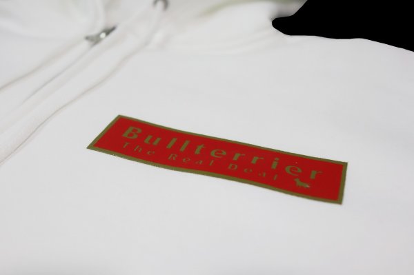 画像3: BULL TERRIER フードジップパーカー TRD　白 (3)