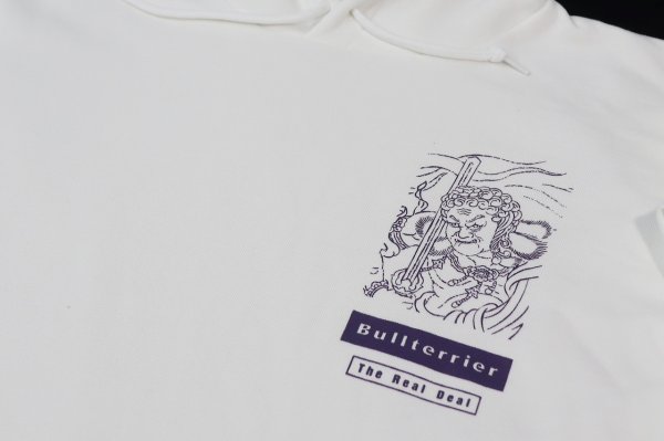 画像3: BULL TERRIER フードパーカー Acala 白 (3)