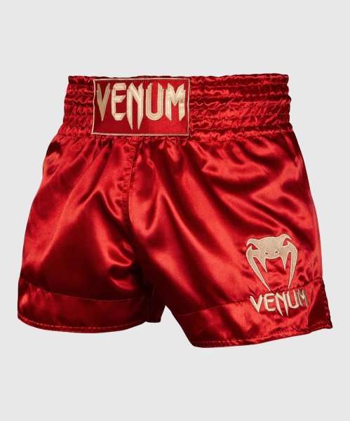 画像1: VENUM ムエタイショーツ Classic ボルドー/金 (1)