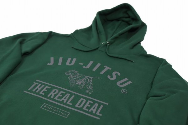 画像3: BULL TERRIER フードパーカー JIU-JITSU グリーン (3)