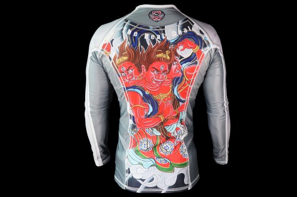 画像3: BULLTERRIER ラッシュガード Ashura 長袖 白 (3)