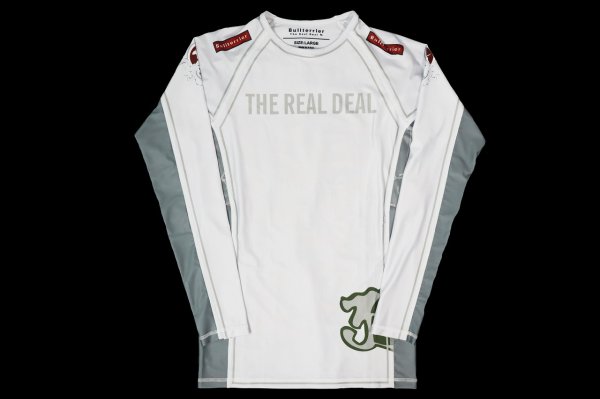 画像4: BULLTERRIER ラッシュガード Ashura 長袖 白 (4)