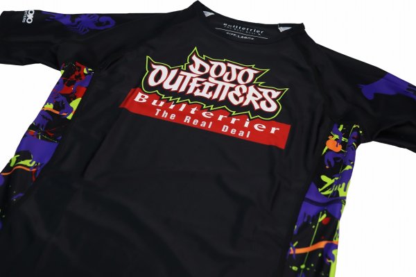 画像6: BULLTERRIER ラッシュガード Dojo Outfittersコラボ2.0 半袖 黒 (6)
