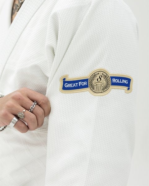 画像14: SUNDAY GROCERY STORE 柔術衣 Canned 白 (14)