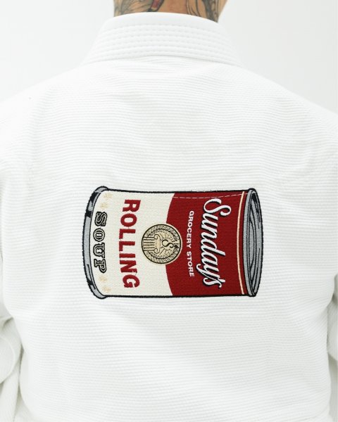 画像10: SUNDAY GROCERY STORE 柔術衣 Canned 白 (10)
