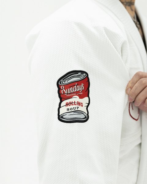 画像11: SUNDAY GROCERY STORE 柔術衣 Canned 白 (11)