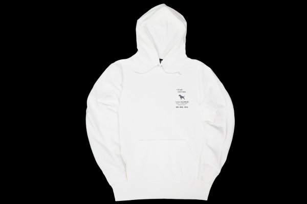 画像2: BULL TERRIER フードパーカー BT QUEST 白 (2)