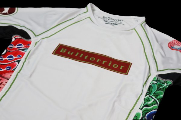 画像6: BULLTERRIER ラッシュガード Houou 半袖 白 (6)