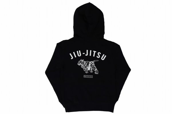 画像2: BULLTERRIER キッズフードパーカー Jiu-Jitsu 黒 (2)