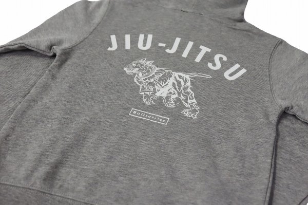 画像4: BULLTERRIER　キッズフードパーカー Jiu-Jitsu グレー (4)