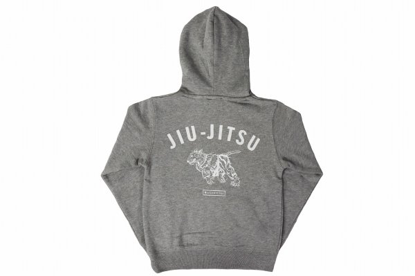 画像2: BULLTERRIER　キッズフードパーカー Jiu-Jitsu グレー (2)