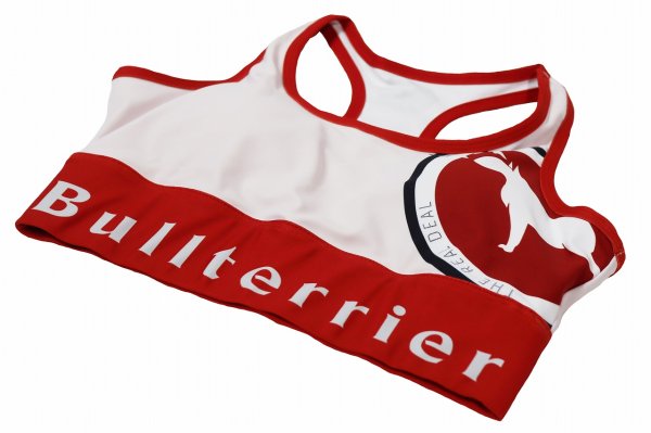 画像4: BULL TERRIER レディースブラトップ2.0 白/赤 (4)