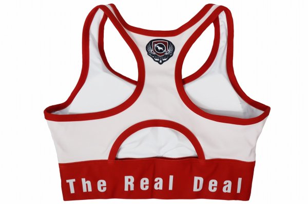 画像2: BULL TERRIER レディースブラトップ2.0 白/赤 (2)