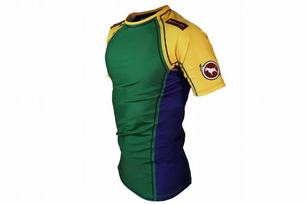 画像2: BULLTERRIER ラッシュガード Traditional 半袖 緑/黄/青 (2)