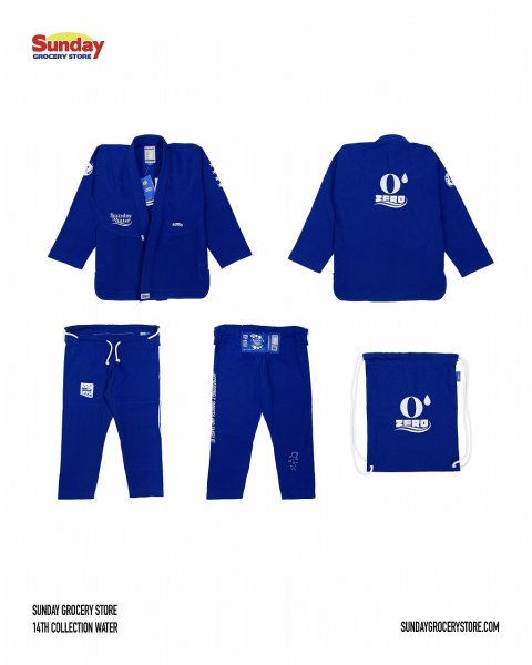 画像16: SUNDAY GROCERY STORE 柔術衣 Water 青 (16)