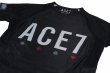 画像6: ACE7 ラッシュガード 01 半袖 黒 (6)