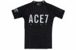 画像4: ACE7 ラッシュガード 01 半袖 黒 (4)