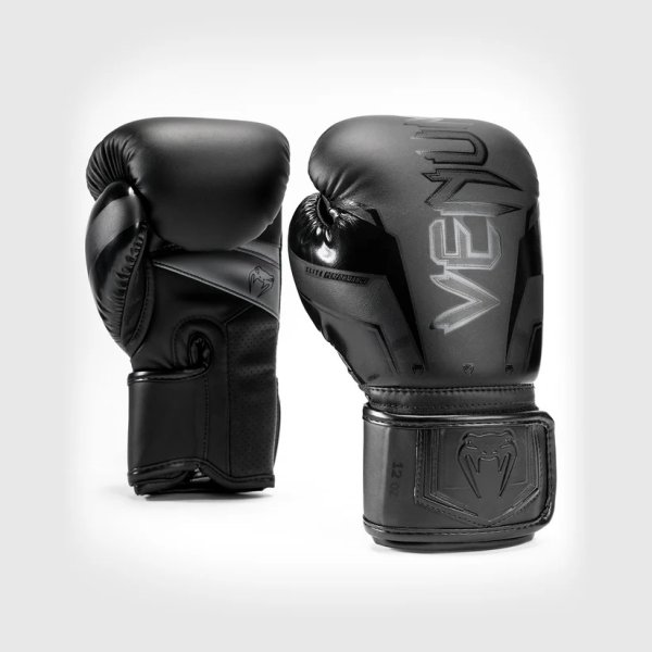 画像1: VENUM ボクシンググローブ Elite Evo 黒/黒 (1)