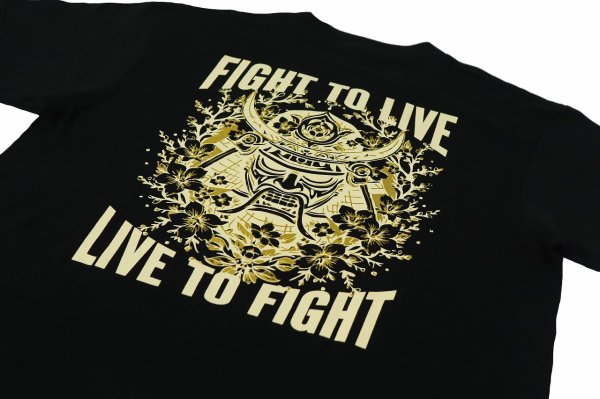 画像4: BULL TERRIER クレベル・コイケ Samurai Tシャツ 黒 (4)