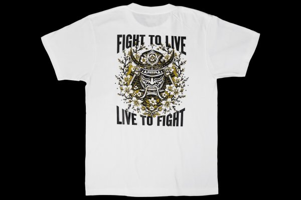 画像2: BULL TERRIER クレベル・コイケ Samurai Tシャツ 白 (2)