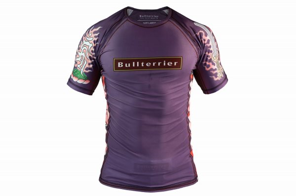 画像1: BULLTERRIER ラッシュガード Acala2.0 半袖 パープル (1)