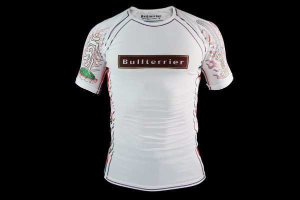 画像1: BULLTERRIER ラッシュガード Acala2.0 半袖 白 (1)