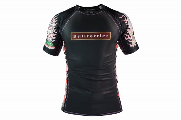 画像1: BULLTERRIER ラッシュガード Acala2.0 半袖 黒 (1)