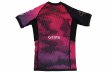 画像4: Grips x AL Leone ラッシュガード DIGITAL CAMO 半袖　プラムパープル/黒 (4)