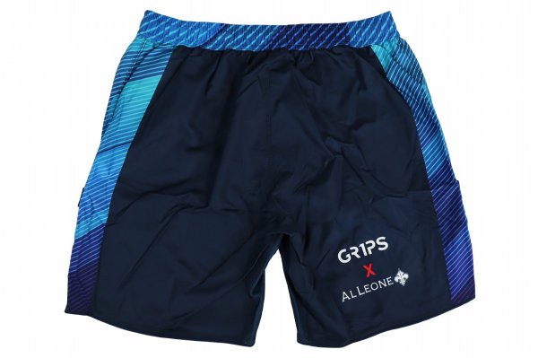 画像4: Grips x AL Leone ファイトショーツ FAST WAVE　青 (4)