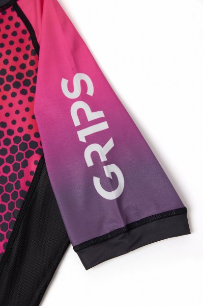 画像12: Grips x AL Leone ラッシュガード DIGITAL CAMO 半袖　プラムパープル/黒 (12)