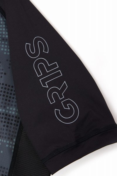 画像16: Grips x AL Leone ラッシュガード BLACK PIXEL 半袖　黒/赤 (16)