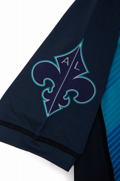 画像13: Grips x AL Leone ラッシュガード FAST WAVE 半袖　青 (13)