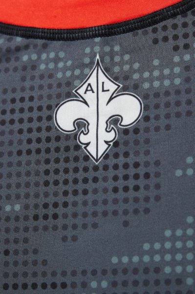 画像12: Grips x AL Leone ラッシュガード BLACK PIXEL 半袖　黒/赤 (12)