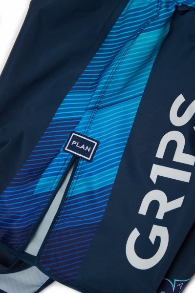 画像9: Grips x AL Leone ファイトショーツ FAST WAVE　青 (9)