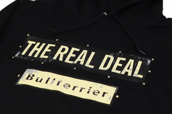 画像3: BULL TERRIER フードパーカー Steel Logo 黒 (3)
