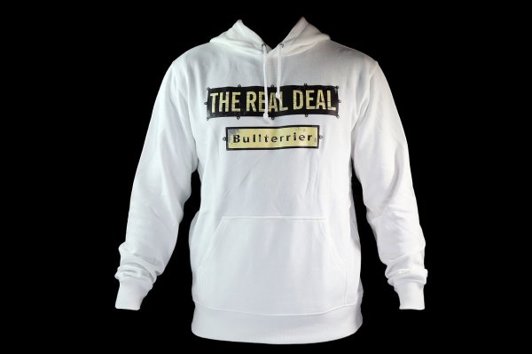 画像4: BULL TERRIER フードパーカー Steel Logo 白 (4)