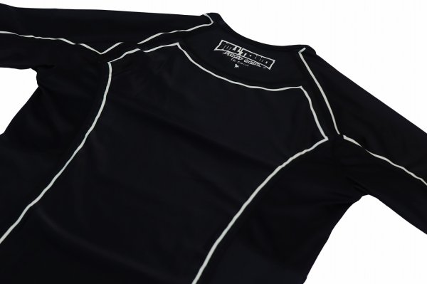 画像7: BULLTERRIER ラッシュガード Classic Logo 半袖 黒 (7)