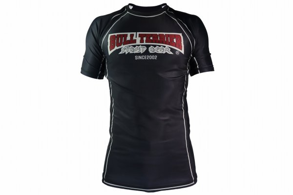 画像1: BULLTERRIER ラッシュガード Classic Logo 半袖 黒 (1)