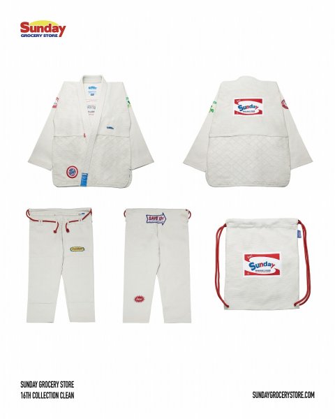 画像17: SUNDAY GROCERY STORE 柔術衣 CLEAN アッシュグレー (17)