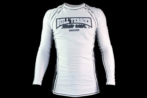 画像1: BULLTERRIER ラッシュガード Classic Logo 長袖 白 (1)