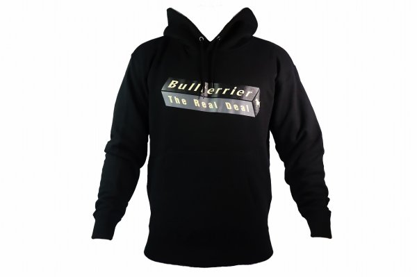 画像4: BULL TERRIER フードパーカー 3DBOX　黒/グレー (4)