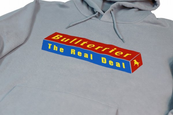 画像3: BULL TERRIER フードパーカー 3DBOX　ブルーグレー (3)