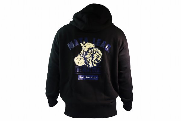 画像7: BULL TERRIER フードパーカー Mata Leao　黒 (7)