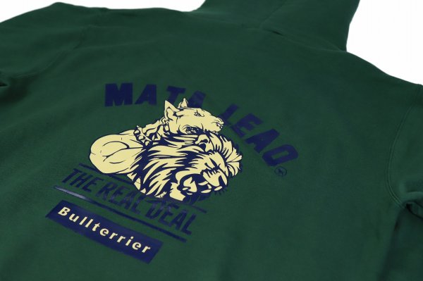 画像4: BULL TERRIER フードパーカー Mata Leao　緑 (4)