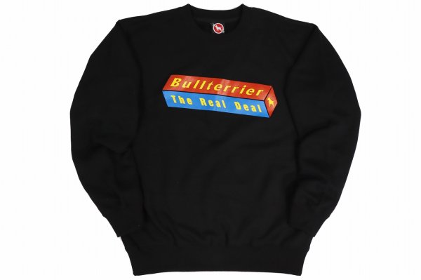 画像1: BULL TERRIER スウェットトレーナー 3DBOX　黒 (1)