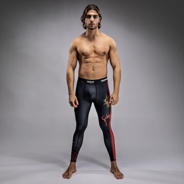 画像5: Venum x Tekken8 ロングスパッツ Marshall Law 黒/赤/金 (5)