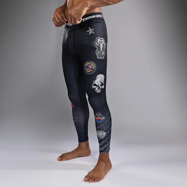 画像3: Venum x Tekken8 ロングスパッツ Marshall Law 黒/赤/金 (3)