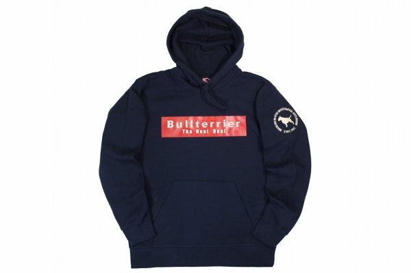 画像1: BULL TERRIER フードパーカー Basic Logo　ダークネイビー (1)