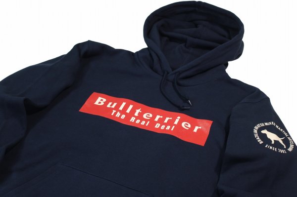 画像3: BULL TERRIER フードパーカー Basic Logo　ダークネイビー (3)